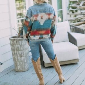 Veveret Denim Aztec Jacket I3